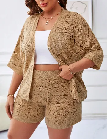 Compleu SHEIN CURVE, maro