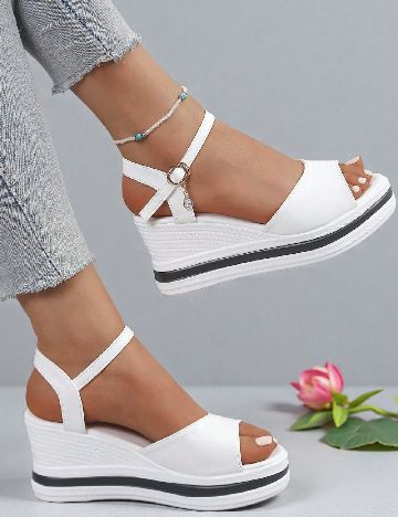 Sandale SHEIN, alb