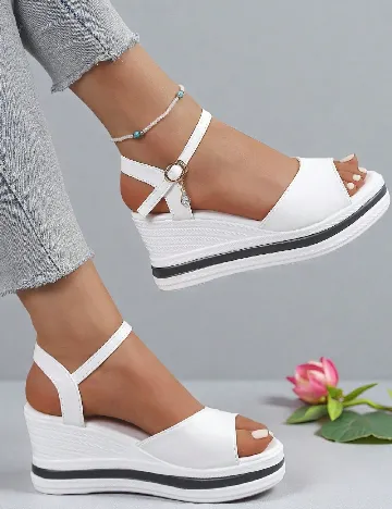 Sandale SHEIN, alb