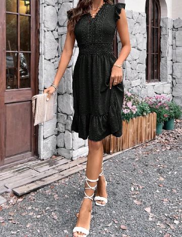 Rochie scurta Emery Rose, negru