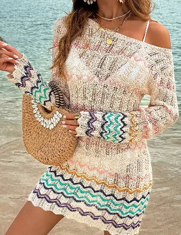 Rochie de plaja SHEIN, mix culori