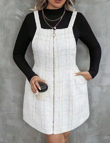 Rochie scurta SHEIN CURVE, ecru