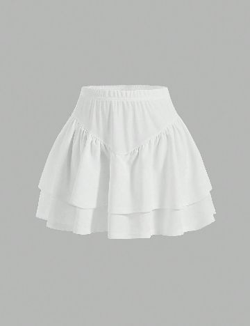 Fusta SHEIN CURVE, alb