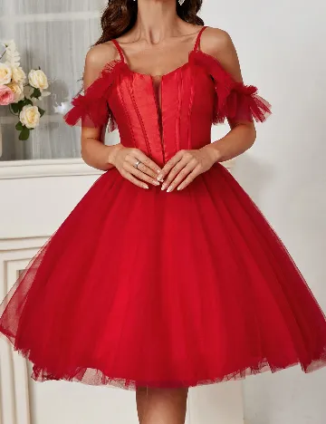 Rochie scurta SHEIN, rosu