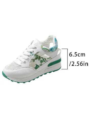 Adidasi SHEIN, alb/verde