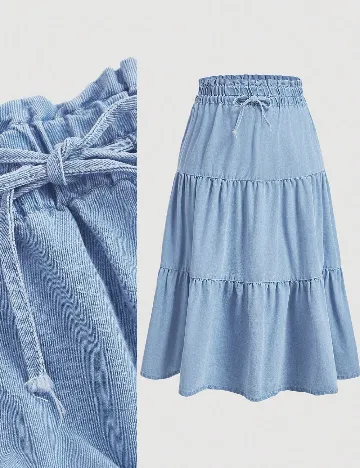 Fusta SHEIN CURVE, albastru