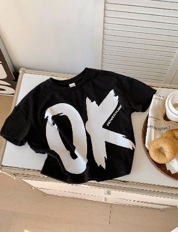 Tricou Shein Kids, negru