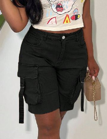 Pantaloni scurti SHEIN, negru