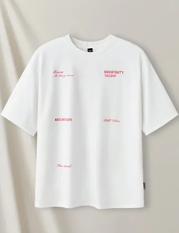 Tricou Oversize SHEIN, alb