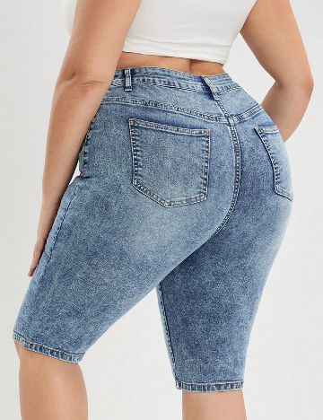 Pantaloni scurti SHEIN CURVE, albastru