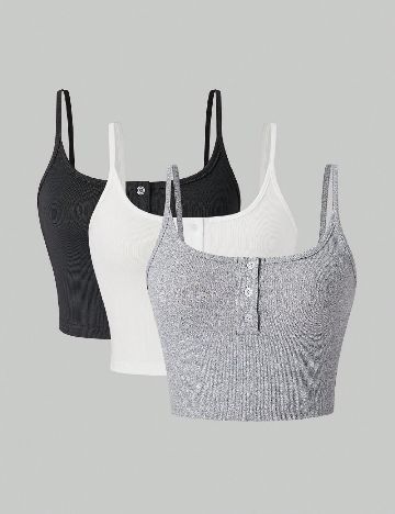 Set topuri 3 bucati SHEIN, mix culori