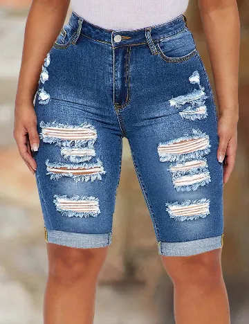 Pantaloni scurti SHEIN, albastru