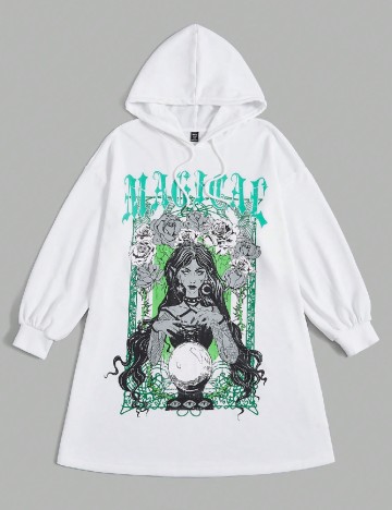 Hanorac SHEIN CURVE, alb