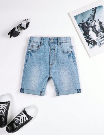 Pantaloni scurti Shein Kids, albastru