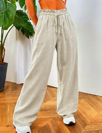 Pantaloni SHEIN, crem