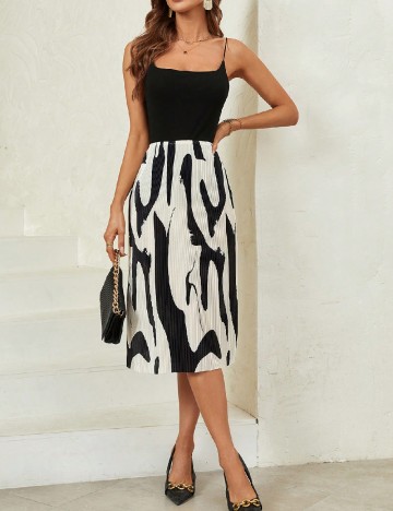 Fusta Emery Rose, ecru/negru