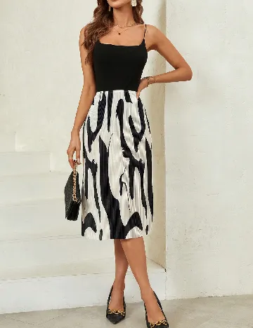 Fusta Emery Rose, ecru/negru