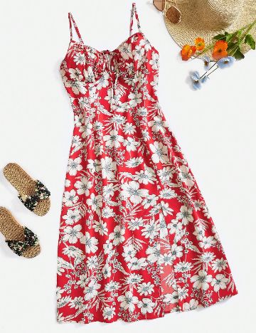 Rochie medie SHEIN, rosu