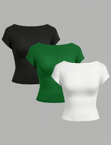 Set topuri 3 bucati SHEIN, mix culori