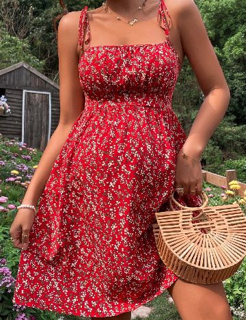 Rochie scurta SHEIN Maternity, rosu