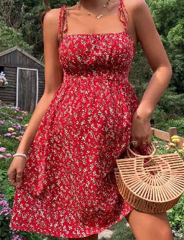 Rochie scurta SHEIN Maternity, rosu