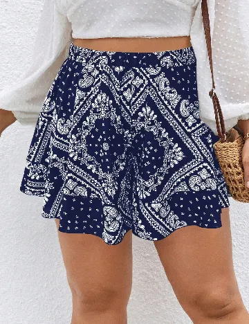 Pantaloni scurti SHEIN CURVE, bleumarin