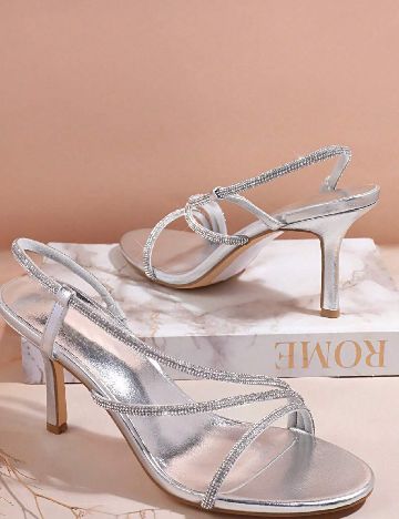 Sandale SHEIN, argintiu