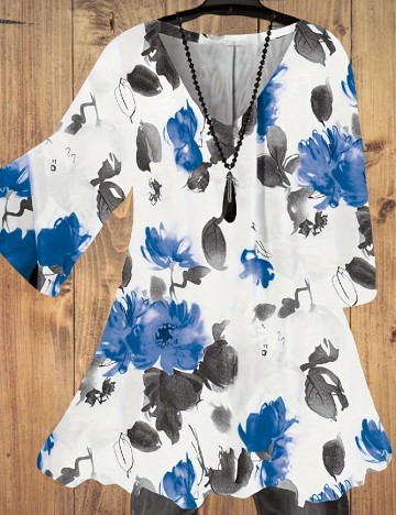 Bluza SHEIN CURVE, alb