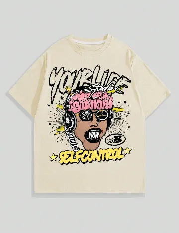 Tricou Romwe, galben