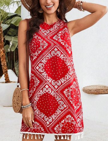 Rochie scurta SHEIN, rosu