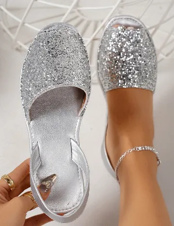 Sandale SHEIN, argintiu