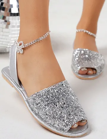 Sandale SHEIN, argintiu