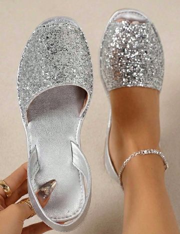Sandale SHEIN, argintiu