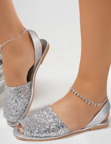 Sandale SHEIN, argintiu