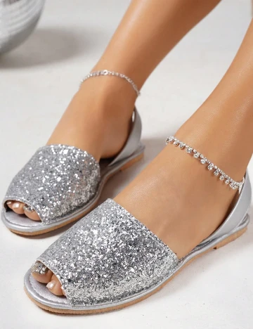 Sandale SHEIN, argintiu