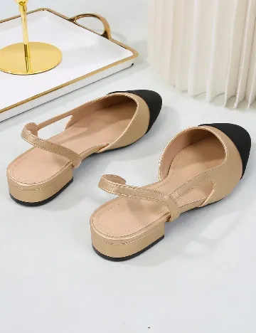 Pantofi SHEIN, negru/auriu