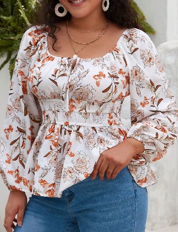 Bluza SHEIN CURVE, alb