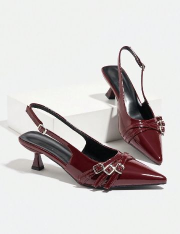 Pantofi SHEIN, visiniu