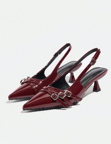 Pantofi SHEIN, visiniu