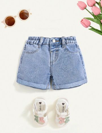 Pantaloni scurti Shein Kids, albastru