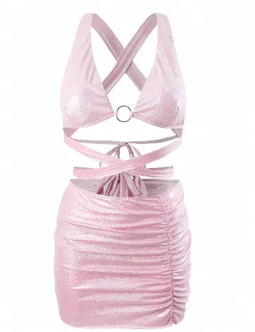 Costum de baie SHEIN, roz