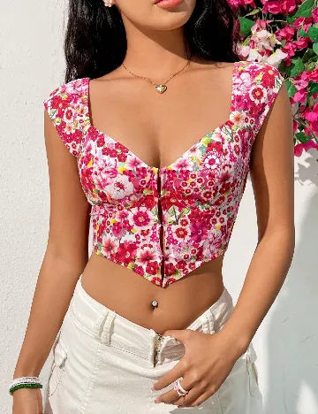 Top SHEIN, floral