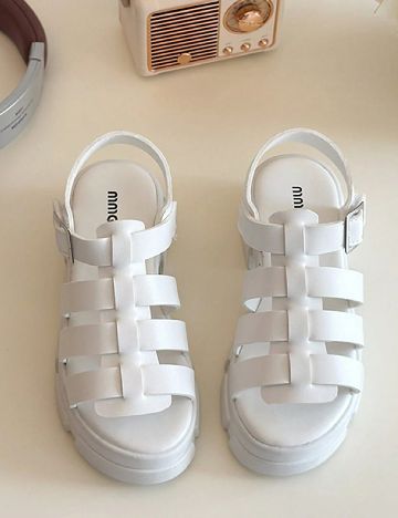 Sandale Shein Kids, alb