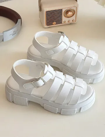 Sandale Shein Kids, alb