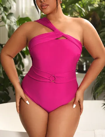 Costum de baie SHEIN CURVE, magenta