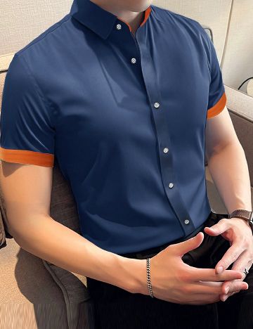 Camasa SHEIN, bleumarin