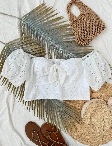 Top SHEIN CURVE, alb