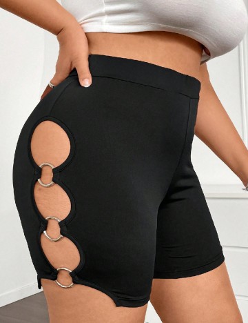 Pantaloni scurti SHEIN CURVE, negru