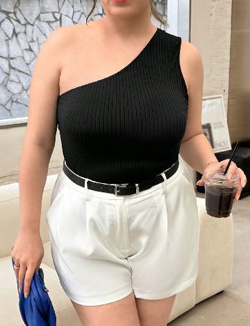 Top SHEIN CURVE, negru