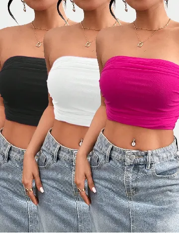 Set topuri 3 bucati SHEIN, mix culori